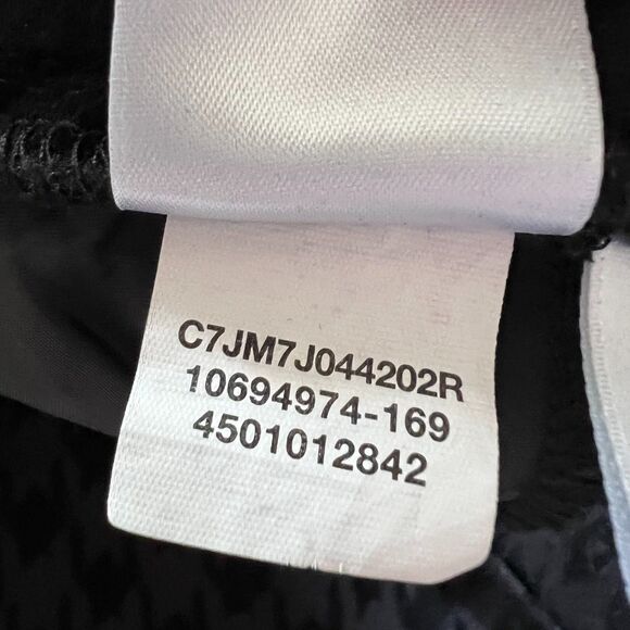 Anne Klein Pant Black Women Large Velvet Houndstooth Stretch Pull On Trousers - Picture 14 of 15